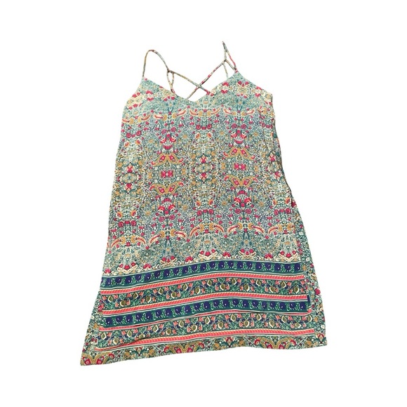 Maeve By Anthropologie 100% Silk Boho Floral Paisley Tunic size 6 colorful EUC - Picture 1 of 6
